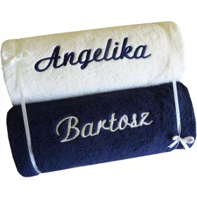   Комплект кърпи - Подарък за домакинство за двойка: 2 КЪРПИ с ИМЕ