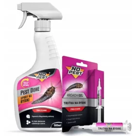   Препарат против насекоми - No-Pest silverfish kit 4Insect AL спрей 500 ml и 4Roach gel 10 g