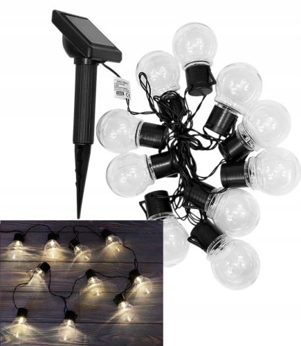  SOLAR GARDEN GARLAND декоративни ПРОЗРИТИ ТОПКИ