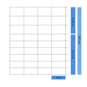   СТРОИТЕЛНА мрежа за горска ограда 150/10/30л