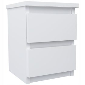    Нощно шкафче StivMeble FM_SN_2SZ_BM 30x30x40 см бяло