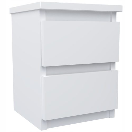  Нощно шкафче StivMeble FM_SN_2SZ_BM 30x30x40 см бяло