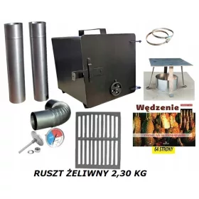    Комплект опушвална камина тръба за опушване коляно чугунена решетка 25x25x32 3mm