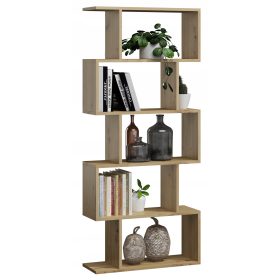    Библиотека Matkam 76,4 x 28 x 176 см, занаятчийски дъб