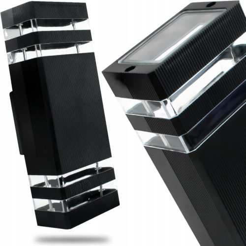  Градинска лампа Decorya черна, прозрачна GU10 6 W