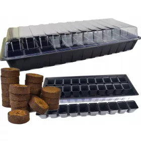    Мини оранжерия 60 cm x 22 cm пластмаса + 2× Мини оранжерия 3,6 cm x 3,6 cm пластмаса