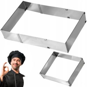   Регулируема правоъгълна форма за торта 10 см