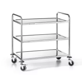   Сервитьорска количка с 3 рафта от неръждаема стомана Forgast FG01003