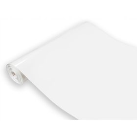    Бяло гланц самозалепващо се фолио за мебели 45см Направи си сам