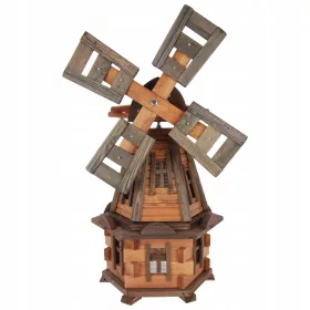    Градинска мелница от дърво 85см, 3 вида