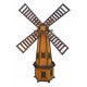  Дървена градинска вятърна мелница Windmills 235см, 3 вида