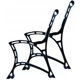   Градинска пейка - Пейка без облегалка, метал, 74 х 50 см