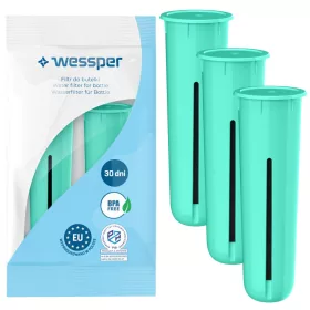    Филтърна вложка за бутилка Wessper AquaCap Green, 3 бр.
