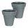  Focus Garden саксия 38 см x 38 x 38 см диаметър 38 см пластмасови нюанси на сиво и сребристо