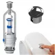 Изпускателен кран Kk-Pol ZSB/210 1 1/2'' + бутон за изпускателен кран на тоалетно казанче