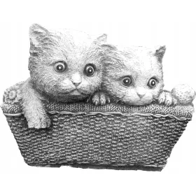    Котешка саксия КОТКИ В КОШНИЦА бетон (Z106) ALA-SHOP