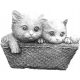  Котешка саксия КОТКИ В КОШНИЦА бетон (Z106) ALA-SHOP