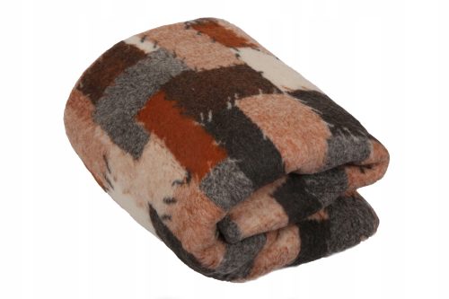 Одеяло - Вълнено одеяло Best Wool 200 см х 180 см бежово, кремаво, нюанси на кафяво, нюанси на червено, нюанси на оранжево, многоцветно