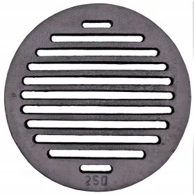    Чугунена кръгла решетка за скара за камина 24.6см