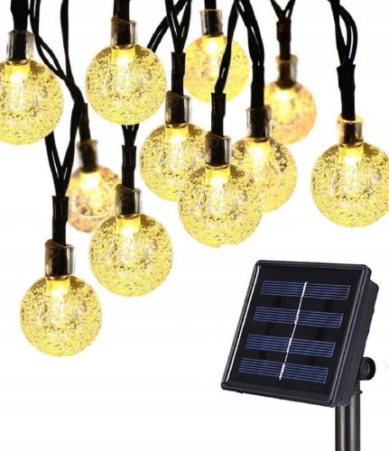  30 LED СОЛАРНИ КОЛЕДНИ ЛАМПИЧКИ, ВОДОУСТОЙЧИВИ 6М