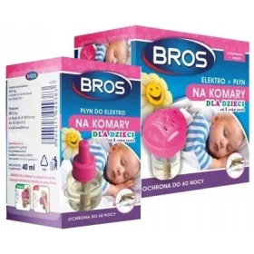    Електрофумигатор с течност против комари за деца Bros 453 40 ml + Bros течност против комари 0,075 kg 40 ml