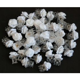    Щипки жаба с бяло цвете за причастие M9