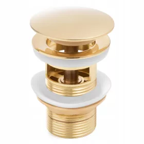   Кръгъл клик-клак щепсел Yoka Home BK.POP-14-ZP-GLD