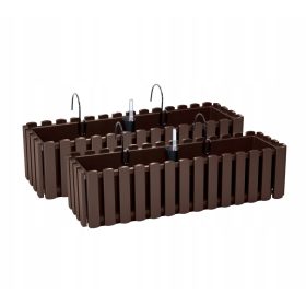    Prosperplast саксия 58 cm x 18 x 16,2 cm пластмасови нюанси на сиво и сребро