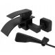 Стенен смесител за вана и душ Granitan ELVA BATH BLACK, черен