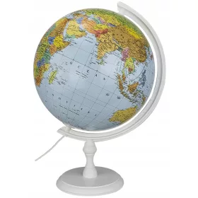    Глобус 320мм СВЕТЯЩ 2в1 БЯЛО ДЪРВО ЗА КРАКА, + апликация, бяло бяло