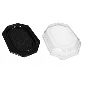  Кетъринг PET тави черни + капаци 35х25см 10 бр