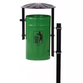   Кофа за боклук със стълб/улица/град/парк