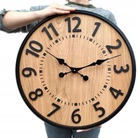   Часа - Стенен часовник ModernClock, черен, нюанси на кафявото, 49 см