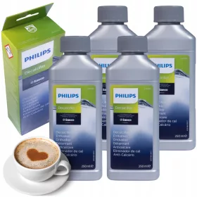    4× Течен декалцификатор за Philips Saeco Decalcifier 0,25 l + MAMA-MARGARET РЪКОВОДСТВО ЗА ПОЧИСТВАНЕ