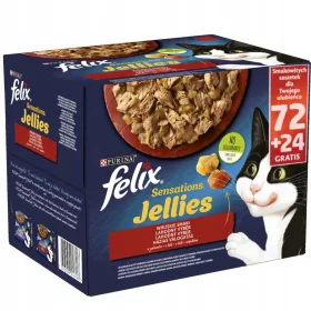    Felix Sensations MIX OF FLAVORS котешка храна в ЖЕЛЕ 24 х 85 гр.