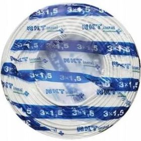   Плосък електрически кабел, монтаж YDYp NKT 3 x 1.5