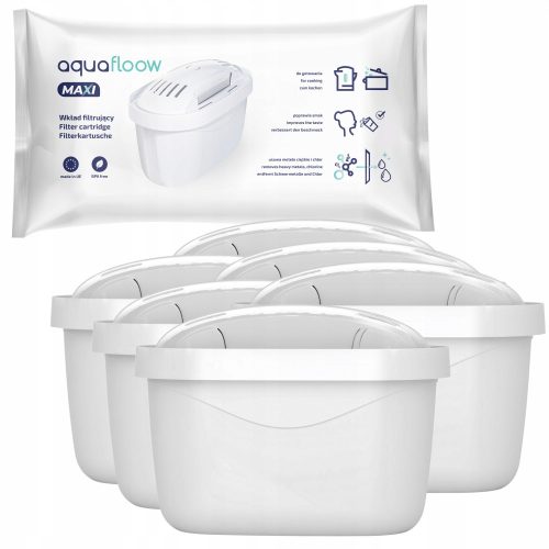  Филтърна вложка за кана AquaFloow Maxi 6 бр.