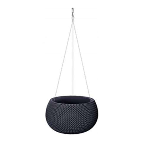  Prosperplast саксия 29 cm x 29 x 20 cm диаметър 29 cm пластмасови нюанси на сиво и сребро