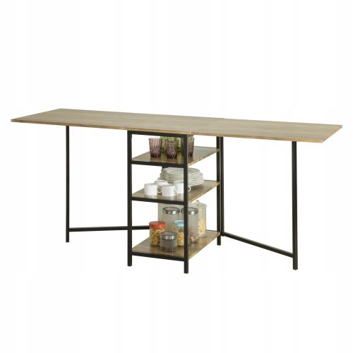  Правоъгълна кухненска маса от тъмен бук SoBuy 60 x 180 x 77 см
