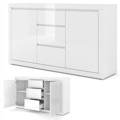  Bim Furniture Bello Bianco III скрин 150 x 40 x 89 см бял гланц