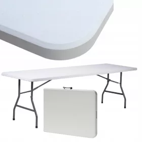   Градинска маса - Пластмасова банкетна маса, правоъгълна, 200 х 90 х 74 см