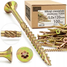   Дърводелски винтове Lun Fix KMWHT-05120-LF 5x120 mm 100 броя