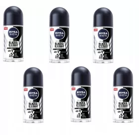    NIVEA MEN Black White мъжки антиперспирант 6 бр.
