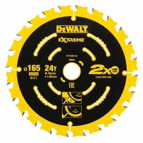  Нож за трион за дърво 165mm 24z DeWALT EXTREME DT10300