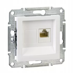   RJ45 cat.5e UTP гнездо за компютър Schneider Electric EPH4300721 бял