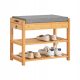  SoBuy пейка с място за съхранение 55 x 46 x 30 см, нюанси на сивото