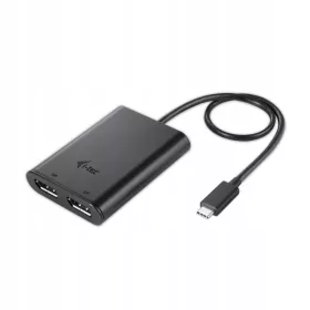    USB-C адаптер - 2 x DisplayPort I-tec C31DUAL4KDP Черен