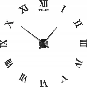   Часа - Стенен вътрешен часовник черен 40см