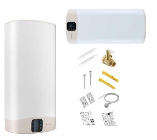 Електрически бойлер Ariston Velis WiFi плосък, 45 л, бял