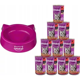    WHISKAS 1+ с телешко в сос 400 гр. Мокра консерва